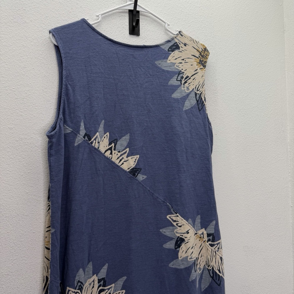 Coldwater Creek Floral Sunflower Maxi Dress Womens XL Artsy Lagenlook Sundress - Picture 5 of 9